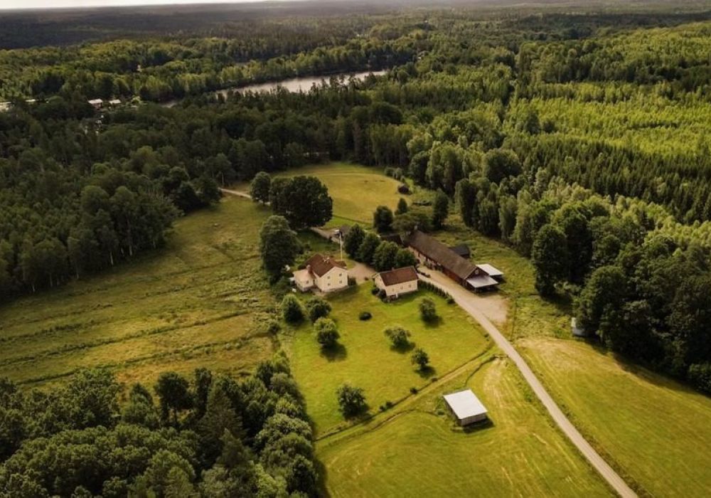 Översikt av markerna på Toftahult gård.